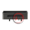 Полка для душа прямая Lemark SHELF LINE из нерж. стали с крючками, графит/вставка-пластик графит